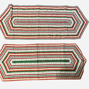 Handmade machine quilted Christmas table runners -set of two